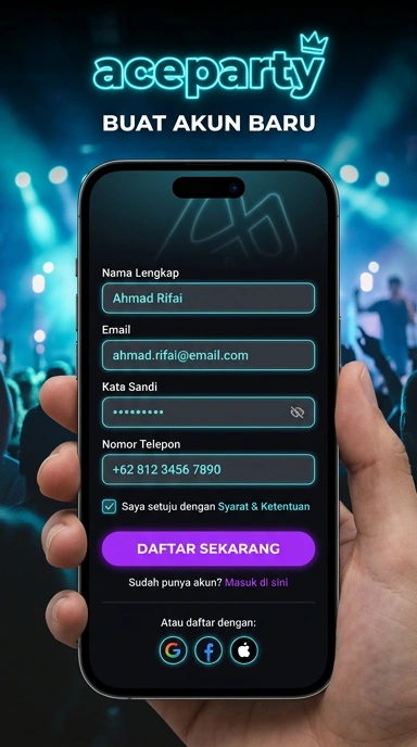 Buat Akun Baru Di Aceparty Dengan Mudah