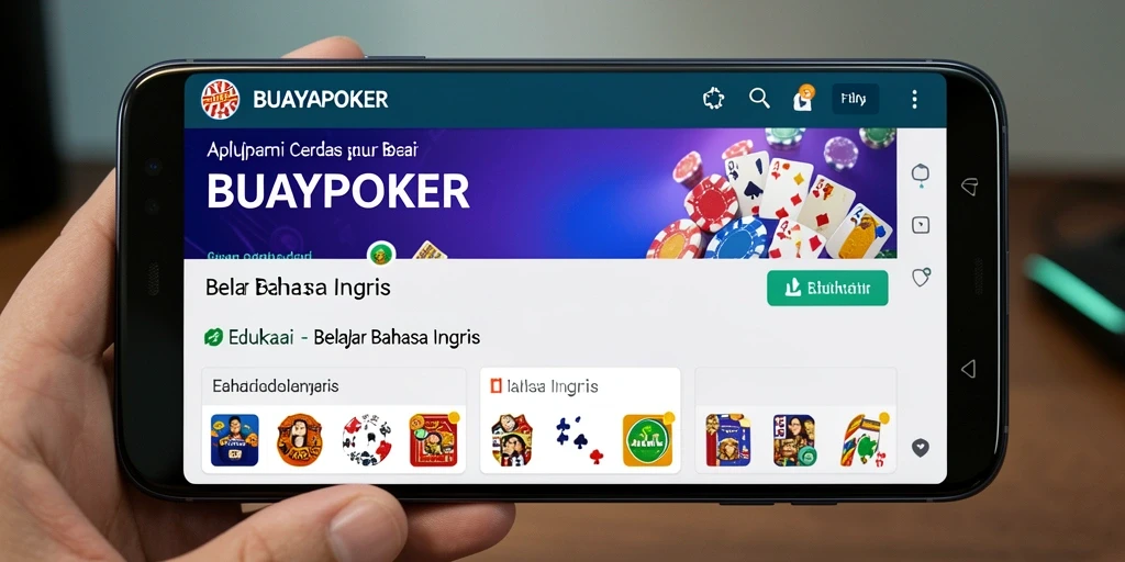 Tampilan antarmuka BUAYAPOKER saat proses belajar bahasa Inggris.