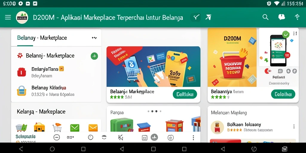 Antarmuka pengguna D200M yang memudahkan navigasi belanja.