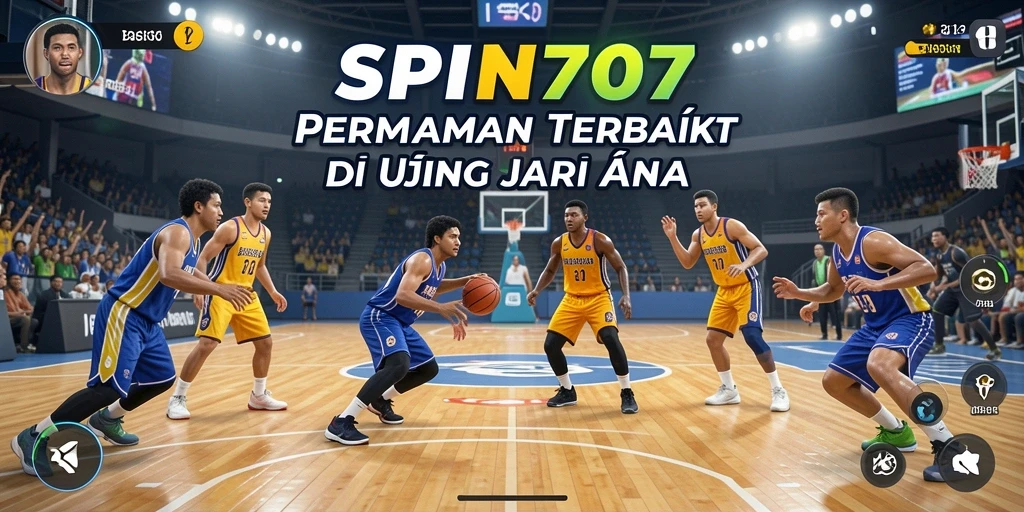 Antarmuka pengguna SPIN707 yang menarik dan intuitif untuk permainan basket.