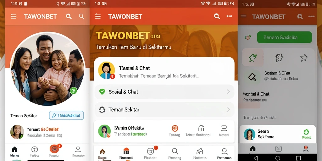 Tampilan antarmuka TAWONBET yang sederhana dan menarik.