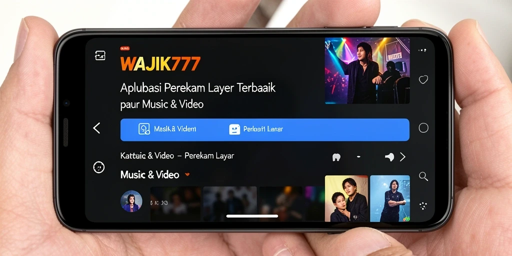 Tampilan antarmuka WAJIK777 saat merekam layar.